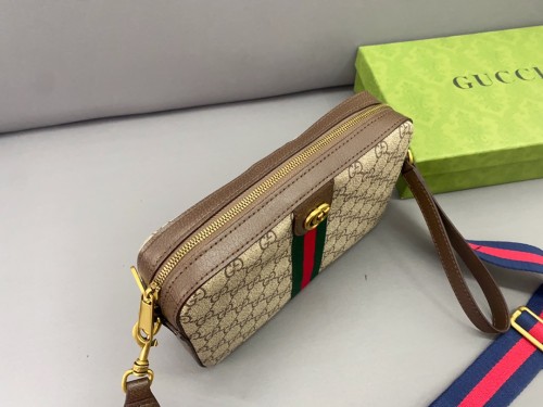 Gucci Mens Womens Bags Shoulder Bag Luxury Brand Ophidia GG shoulder bag in beige and ebony GG Supreme with Original Box 699439 9C2ST 8920