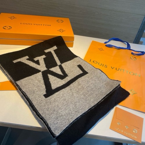 Louis Vuitton Scarves Men Womens Fashion Scarf with Original Box   