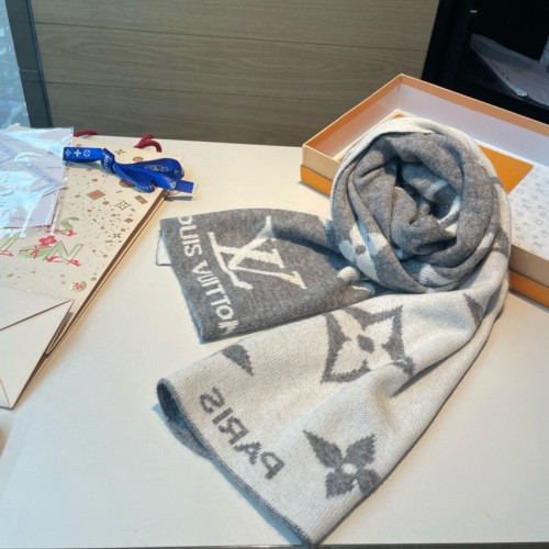 Louis Vuitton Scarves Men Womens Fashion Scarf with Original Box   
