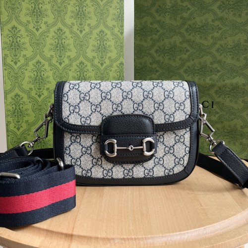 Gucci Womens Bags Shoulder Messenger Bag Luxury Brand Gucci Horsebit 1955 mini bag 658574 96IWN 4076 with Original Box
