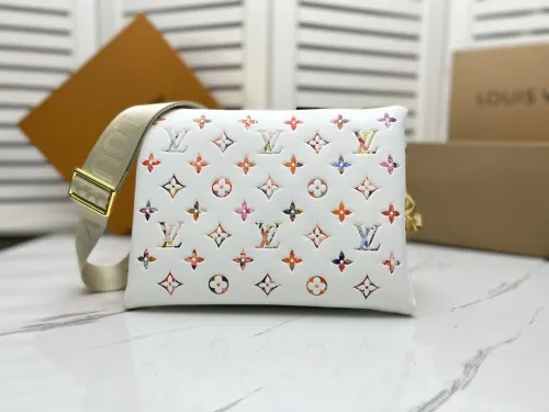 Louis Vuitton Womens Bags Messenger Shoulder Bags Luxury Brand COUSSIN PM M20379 with Original Box Monogram embossed puffy lambskin