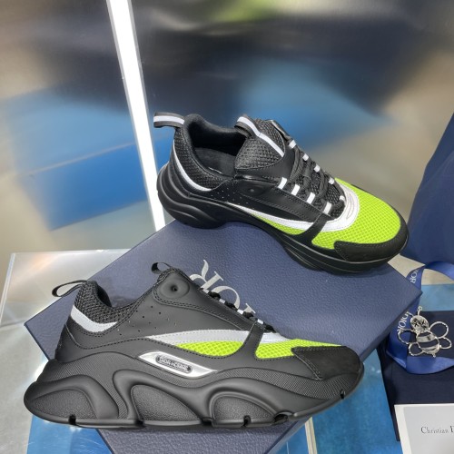 Dior Mens Shoes Sneakers Luxury Brand Breathable Design B22 SNEAKER Mesh with Smooth Calfskin with Original Box 3SN231YXX_H861