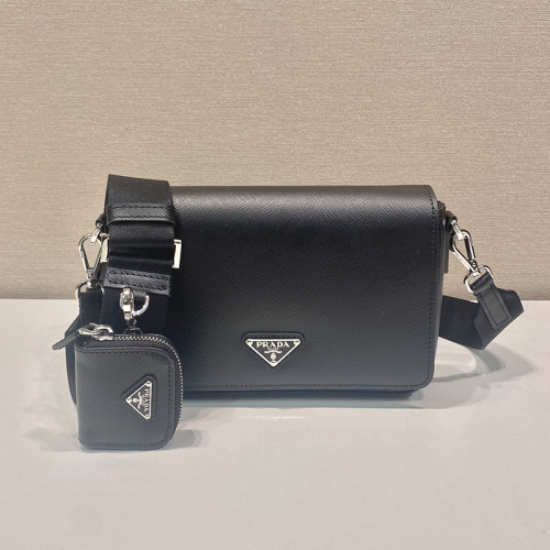 Prada Womens Mens Bags Messenger Bag Crossbody Design Luxury Brand 2VD059_9Z2_F0002_V_OOO Saffiano leather shoulder bag with Original Box  