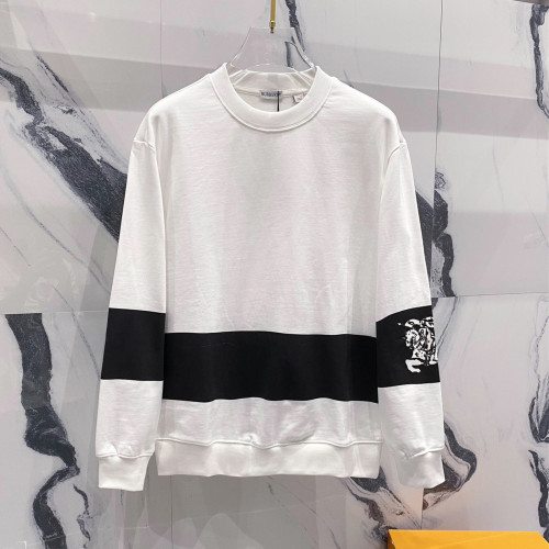 Burberry Womens Mens Sweatshirt Luxury Brand Mens EKD Stripe Cotton Sweatshirt   