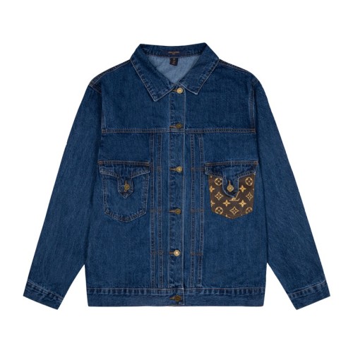 Louis Vuitton Men Womens Jackets Denim Coat Luxury Brand Mens Jackets Top Quality   