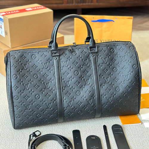 Louis Vuitton Womens and Mens Unisex Bags Luxury Brand LV Keepall Bandoulière 50 Fashion Design Travel Bag