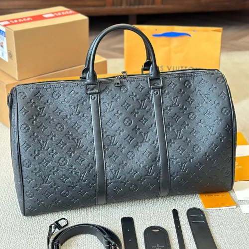 Louis Vuitton Womens and Mens Unisex Bags Luxury Brand LV Keepall Bandoulière 50 Fashion Design Travel Bag