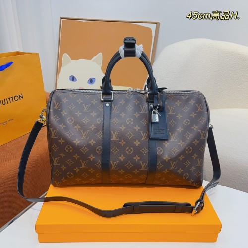 Louis Vuitton Womens and Mens Unisex Bags Luxury Brand LV Keepall Bandoulière 45 Fashion Design Travel Bag