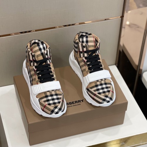 Burberry Men Shoes Fashion Sneakers Luxury Brand Vintage Cotton Sneaker with Original Box