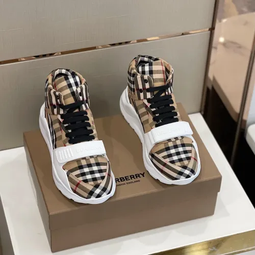 Burberry Men Shoes Fashion Sneakers Luxury Brand Vintage Cotton Sneaker with Original Box