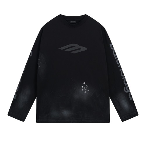 Balenciaga Luxury Brand Women Mens Long Sleeve T-Shirt   