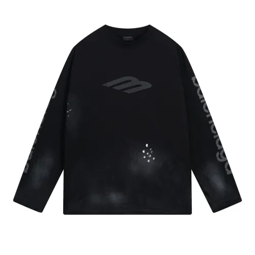 Balenciaga Luxury Brand Women Mens Long Sleeve T-Shirt   
