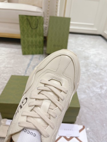 Gucci Womens Shoes Sneakers Luxury Brand Women's GG Rhyton sneaker GG Supreme canvas with Original Box 659408 2SH00 9522