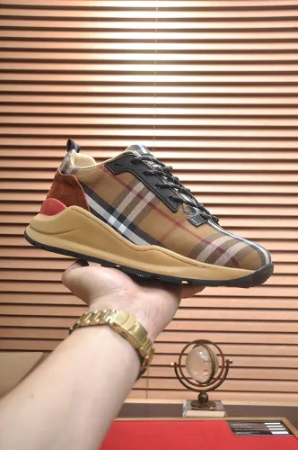 Burberry Men Shoes Fashion Sneakers Luxury Brand Vintage Cotton Sneaker with Original Box Whatsapp 