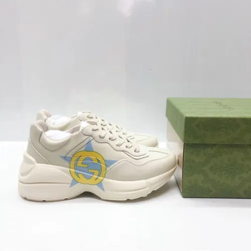 Gucci Womens Shoes Sneakers Luxury Brand Women's GG Rhyton sneaker GG Supreme canvas with Original Box 704796 KGD00 1000