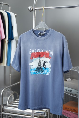 Balenciaga Luxury Brand Women Mens Short Sleeve T-Shirt   