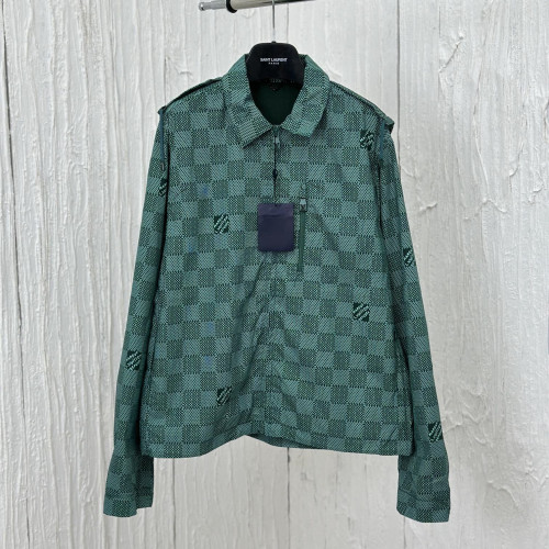 Louis Vuitton Men Womens Coat Jacket Luxury Brand Mens Jackets Printed Nylon Hooded Windbreaker 1AFQD7 Top Quality   