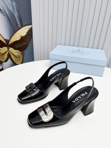 Prada Womens Shoes Sandals Casual Luxury Brand Pumps 8.5cm Heel with Original Box Whatsapp 