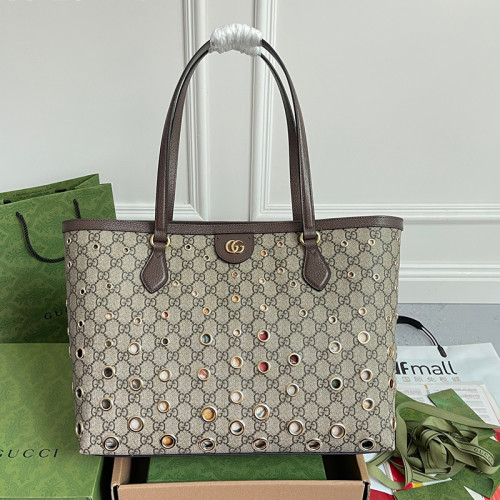 Gucci Womens Bags Handbags Luxury Brand Ophidia GG medium tote 631685 96IWN 4076 Handbags for Women