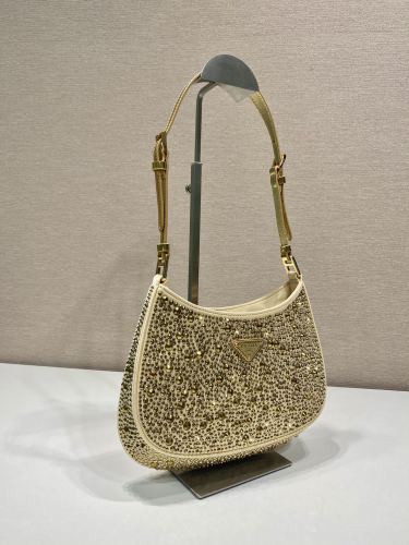 Prada Womens Shoulder Bags Leather Shopping Bag with Original Box