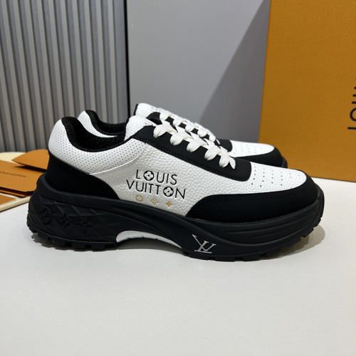 Louis Vuitton Womens Shoes Sneakers Lace-Up Luxury Brand Fashion LV Discovery Derby 1ACEN9 with Original Box  