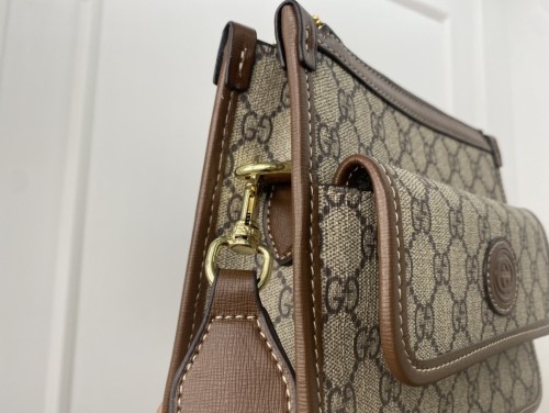 Gucci Womens Mens Bags Crossbody Shoulder Messenger Bags Luxury Brand Messenger bag with Interlocking G GG Supreme 674164 9C2VN 4076 with Original Box