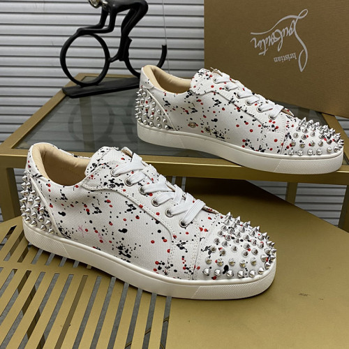Christian Louboutin Mens Shoes Sneakers Luxury Brand Red Bottom Design Sports Footwears with Original Box