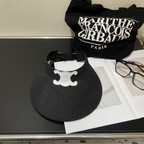 Celine Womens Hats Luxury Brand Design Celine Straw Visor Hat with Original Box  