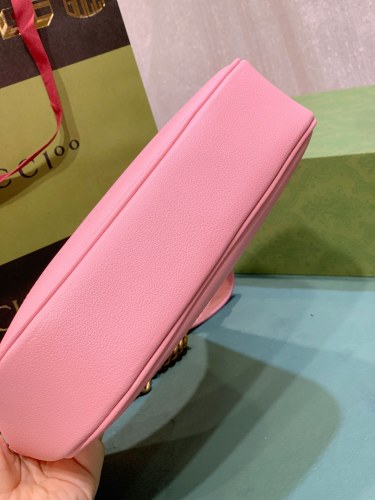 Gucci Womens Bags Shoulder Messenger Bag Luxury Brand Gucci Aphrodite small shoulder bag in pink leather with Original Box 731817 AAA9F 5815