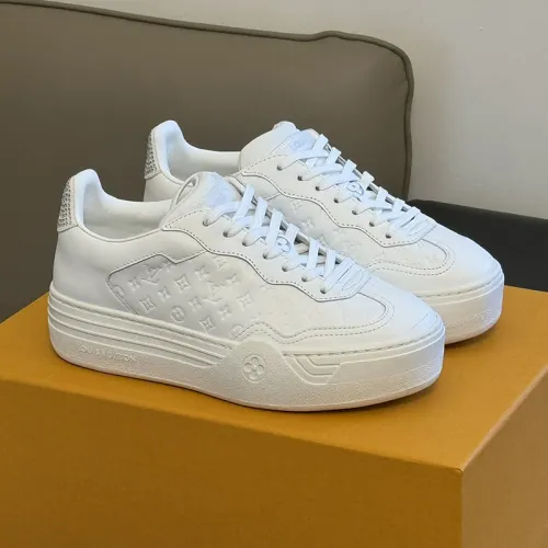 Louis Vuitton Womens Shoes Sneakers Lace-Up Luxury Brand Fashion LV Groovy Platform Sneaker with Original Box 1ACHH0  