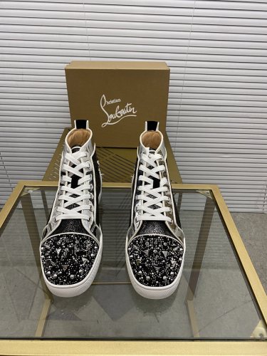 Christian Louboutin Mens Shoes Sneakers Luxury Brand Red Bottom Design Sports Footwears with Original Box