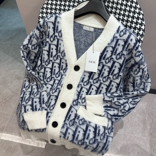 Dior Men Womens Sweater Knitwear Luxury Brand Mens Knit Cardigan Top Quality   