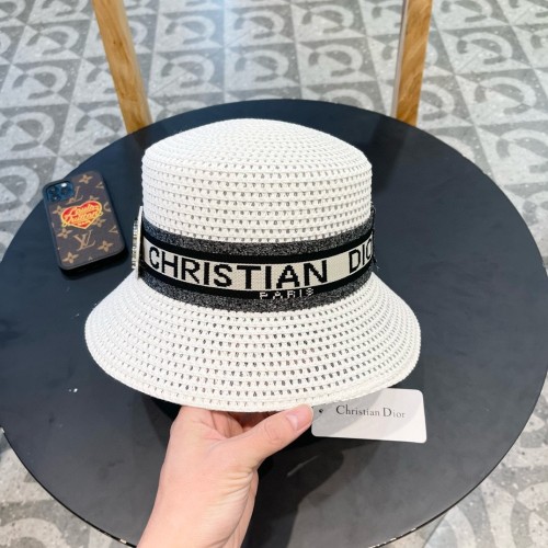 Dior Womens Straw Hat Bucket Hat Luxury Brand Design Dior Cap with Original Box  