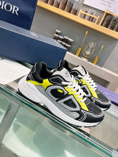 Dior Mens Shoes Sneakers Luxury Brand B30 SNEAKER Mesh and Technical Fabric with Original Box 3SN279ZRA_H840