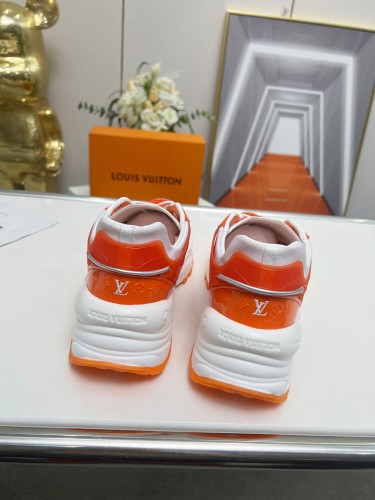 Louis Vuitton Womens Shoes Sneakers Lace-Up Luxury Brand Fashion LV Run 55 Sneaker with Original Box 1ACGOQ  