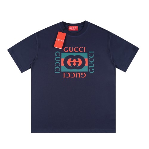 Gucci Luxury Brand Women Mens Short Sleeve T-Shirt COTTON JERSEY T-SHIRT WITH GUCCI PRINT   