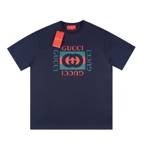 Gucci Luxury Brand Women Mens Short Sleeve T-Shirt COTTON JERSEY T-SHIRT WITH GUCCI PRINT   