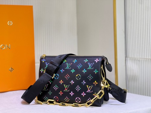 Louis Vuitton Womens Bags Messenger Shoulder Bags Luxury Brand COUSSIN PM M20379 with Original Box Monogram embossed puffy lambskin