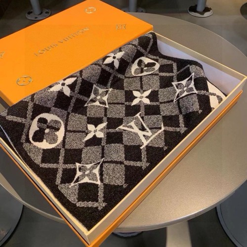 Louis Vuitton Scarves Men Womens Fashion Scarf with Original Box   