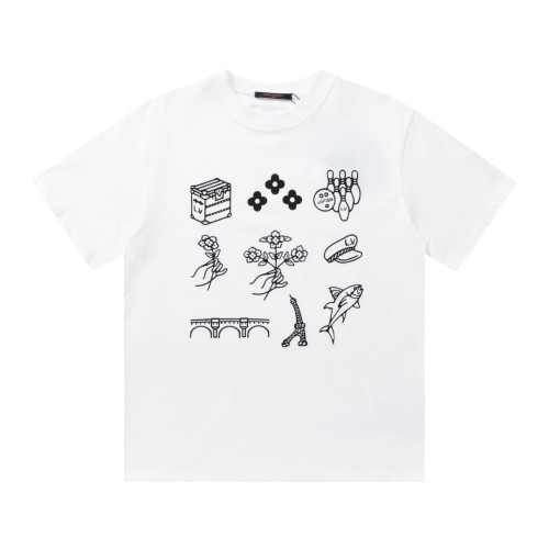 Louis Vuitton Luxury Brand Men Womens Short Sleeve T-Shirt   