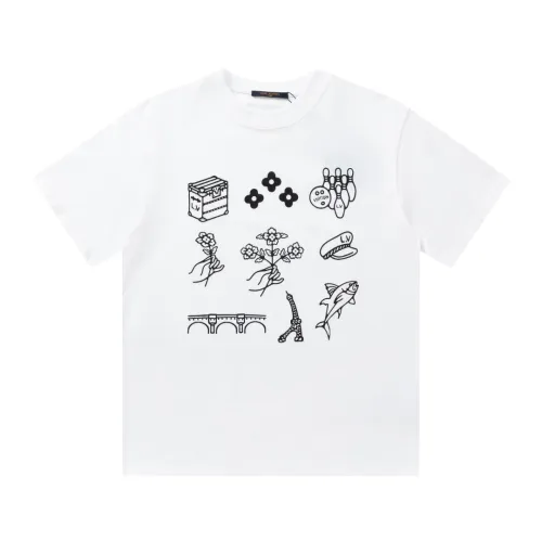Louis Vuitton Luxury Brand Men Womens Short Sleeve T-Shirt   