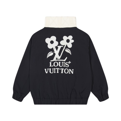 Louis Vuitton Men Womens Coat Jacket Luxury Brand Mens Jackets Knitted Collar Embroidered Technical Blouson Top Quality   