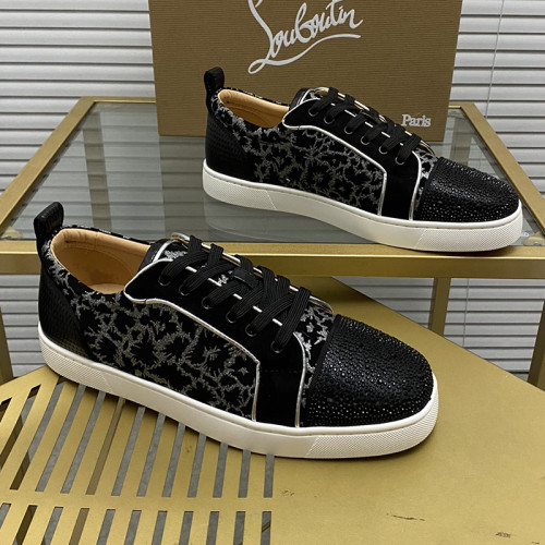 Christian Louboutin Mens Shoes Sneakers Luxury Brand Red Bottom Design Sports Footwears with Original Box