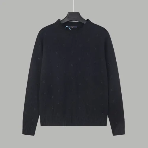 Louis Vuitton Mens Sweater Knitwear Luxury Brand Mens Sweaters Embroidered Signature Merino Crewneck 1AFIXC Top Quality   