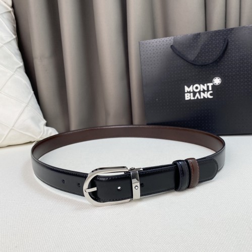 Montblanc Mens Leather Belts Luxury Brand Design Fashion Type with Original Box