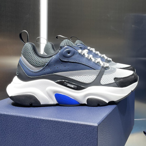 Dior Mens Shoes Sneakers Luxury Brand Breathable Design B22 SNEAKER Mesh with Smooth Calfskin with Original Box 3SN231YXX_H861