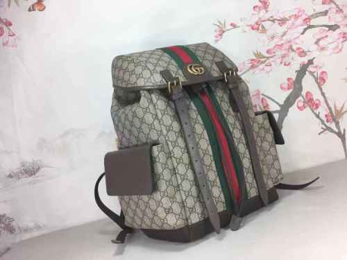 Gucci Womens Bags Backpacks Luxury Brand Gucci GG Supreme Ophidia Medium Backpack With Straps  