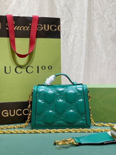 Gucci Womens Messenger Shoulder Bags Luxury Brand Fashion Bags GG matelassé small top handle bag  