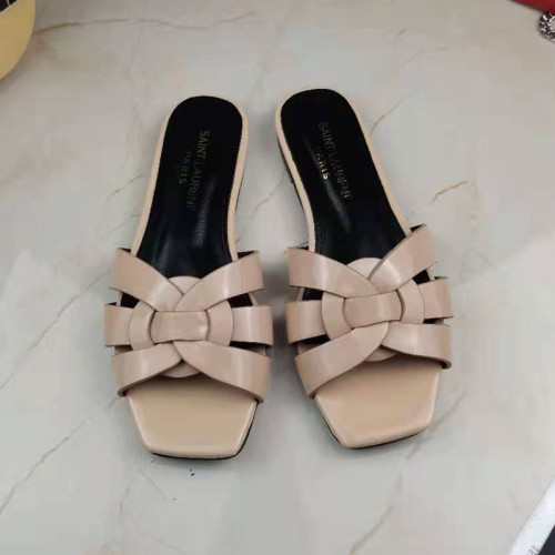 Yves Saint Laurent YSL Women Shoes Sandals Slippers Luxury Brand Genuine Leather Sole Womens Slippers with Original Box whatsapp 