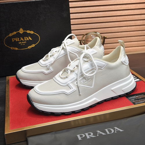 Prada Mens Shoes Casual Luxury Brand Breathable Sneakers with Original Box